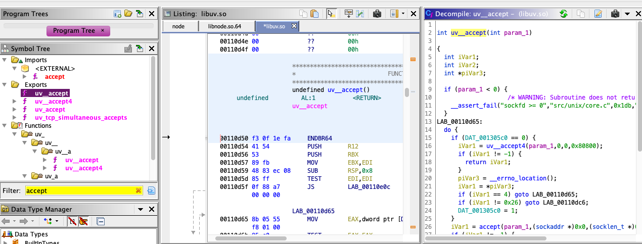 mirrord - use ghidra to find uv__accept